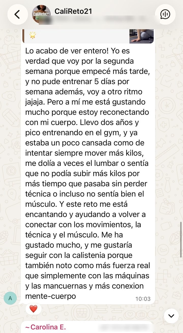 Testimonio de alumna